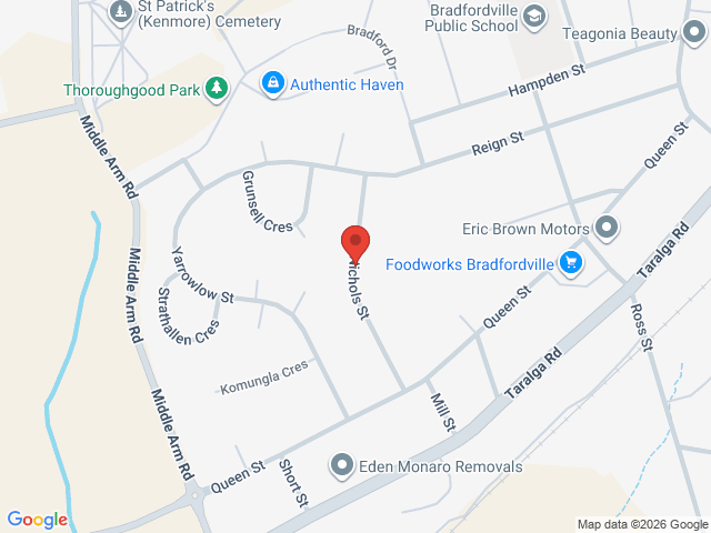 Map showing event location