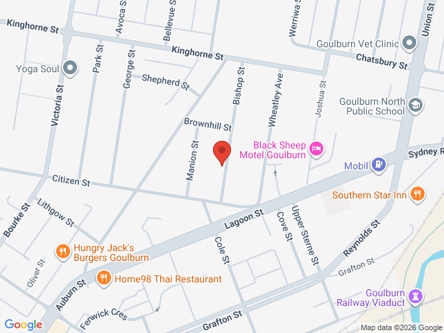 Map showing event location