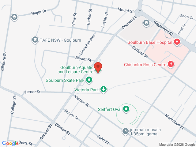 Map showing event location